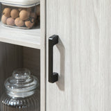 easycomfort easycomfort credenza moderna in legno con 2 armadietti e ripiani mobile cucina e per ingresso grigio chiaro 100x34x87 2cm