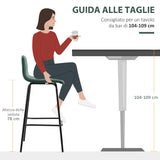 easycomfort easycomfort set 4 sgabelli alti con poggiapiedi per cucina e bar in poliestere vellutato acciaio e gommapiuma 40x45 5x94 cm