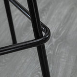 easycomfort easycomfort set 4 sgabelli alti con poggiapiedi per cucina e bar in poliestere vellutato acciaio e gommapiuma 40x45 5x94 cm