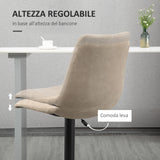 easycomfort easycomfort sgabelli da bar set 2 pezzi ad altezza regolabile in acciaio e poliestere 47 5x57 5x95 116 cm marrone