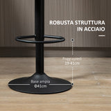 easycomfort easycomfort sgabelli da bar set 2 pezzi ad altezza regolabile in acciaio e poliestere 47 5x57 5x95 116 cm marrone