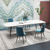 easycomfort easycomfort sedie da cucina imbottite set 4 pezzi in poliestere e acciaio 47x55x86 cm blu