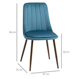 easycomfort easycomfort sedie da cucina imbottite set 4 pezzi in poliestere e acciaio 47x55x86 cm blu
