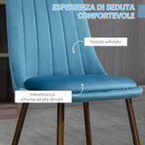 easycomfort easycomfort sedie da cucina imbottite set 4 pezzi in poliestere e acciaio 47x55x86 cm blu
