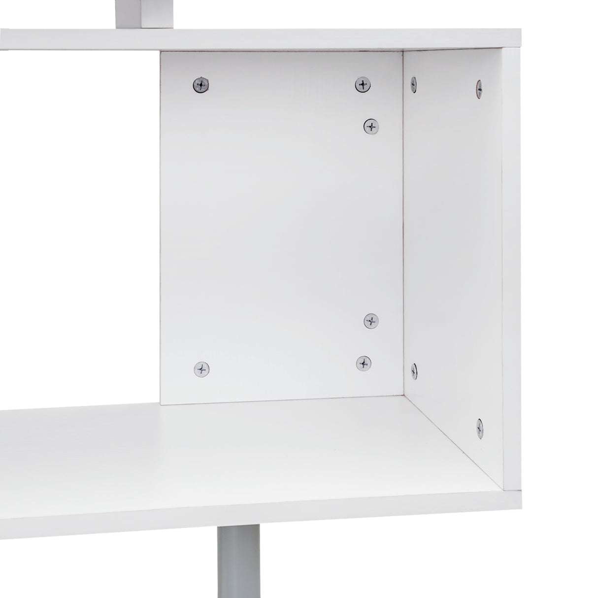 easycomfort easycomfort scrivania moderna angolare e girevole con libreria tavolo da pranzo in truciolato bianco 140x120x78 cm ean 8054144130217