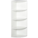 easycomfort easycomfort libreria ad angolo 4 ripiani a muro e parete 39 5x39 5x120cm bianco legno ean 8054144131085