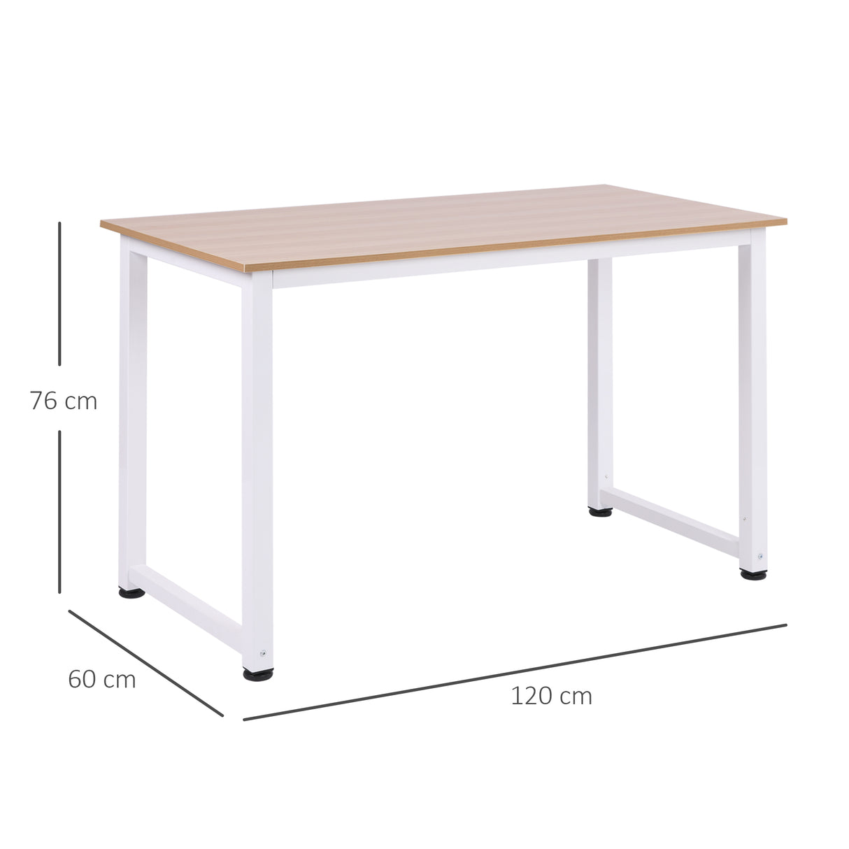 easycomfort easycomfort tavolo scrivania in legno mdf color rovere e gambe in metallo bianco ean 8054111849838