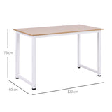 easycomfort easycomfort tavolo scrivania in legno mdf color rovere e gambe in metallo bianco ean 8054111849838