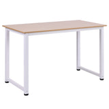 easycomfort easycomfort tavolo scrivania in legno mdf color rovere e gambe in metallo bianco ean 8054111849838