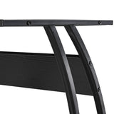 easycomfort easycomfort scrivania angolo in legno e metallo nera 112 5 x 152 x 74cm ean 8054144131795