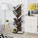 easycomfort easycomfort scaffale libreria design scaffale in legno ad albero in stile industriale con 10 ripiani color legno ean 8054111846301