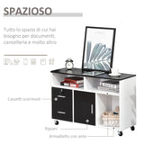 easycomfort easycomfort mobile porta stampante con cassetti mobiletto multiuso nero e bianco ean 8054144130248