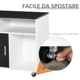easycomfort easycomfort mobile porta stampante con cassetti mobiletto multiuso nero e bianco ean 8054144130248