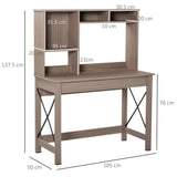 easycomfort easycomfort scrivania scaffale con libreria sopra in legno per camera cameretta o ufficio salvaspazio 105x50x137 5cm ean 8054144132228