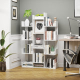 easycomfort easycomfort mobile libreria ad albero con 13 ripiani in legno truciolare 96x30x150cm