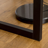 easycomfort easycomfort scrivania per camera e ufficio con cassetto stile industriale 110x50x76cm noce e nero