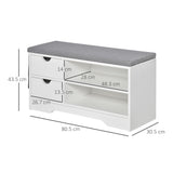 easycomfort easycomfort scarpiera salvaspazio panca scarpiera in legno mobile scarpiera da ingresso bianca 80 5x30 5x43 5cm
