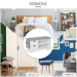 easycomfort easycomfort scarpiera salvaspazio panca scarpiera in legno mobile scarpiera da ingresso bianca 80 5x30 5x43 5cm