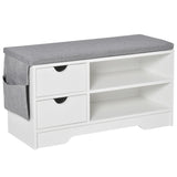 easycomfort easycomfort scarpiera salvaspazio panca scarpiera in legno mobile scarpiera da ingresso bianca 80 5x30 5x43 5cm