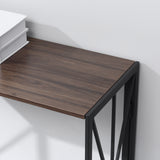 easycomfort easycomfort tavolo consolle da ingresso stile industriale pieghevole in legno e metallo 100x38x80cm marrone