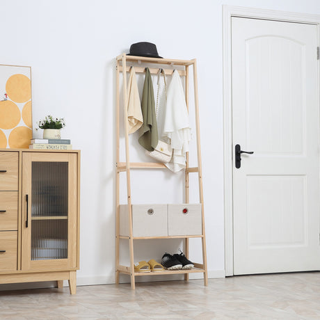 easycomfort easycomfort appendiabiti multifunzione per ingresso soggiorno e camera da letto legno naturale