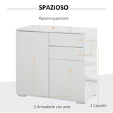 easycomfort easycomfort mobiletto armadietto multiuso 2 cassetti e 2 armadietti apertura a pressione mobile per soggiorno cucina ufficio