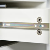 easycomfort easycomfort mobiletto multiuso in legno bianco con 2 cassetti e 2 armadietti con apertura a pressione 117x36x74 cm ean 8054111844659