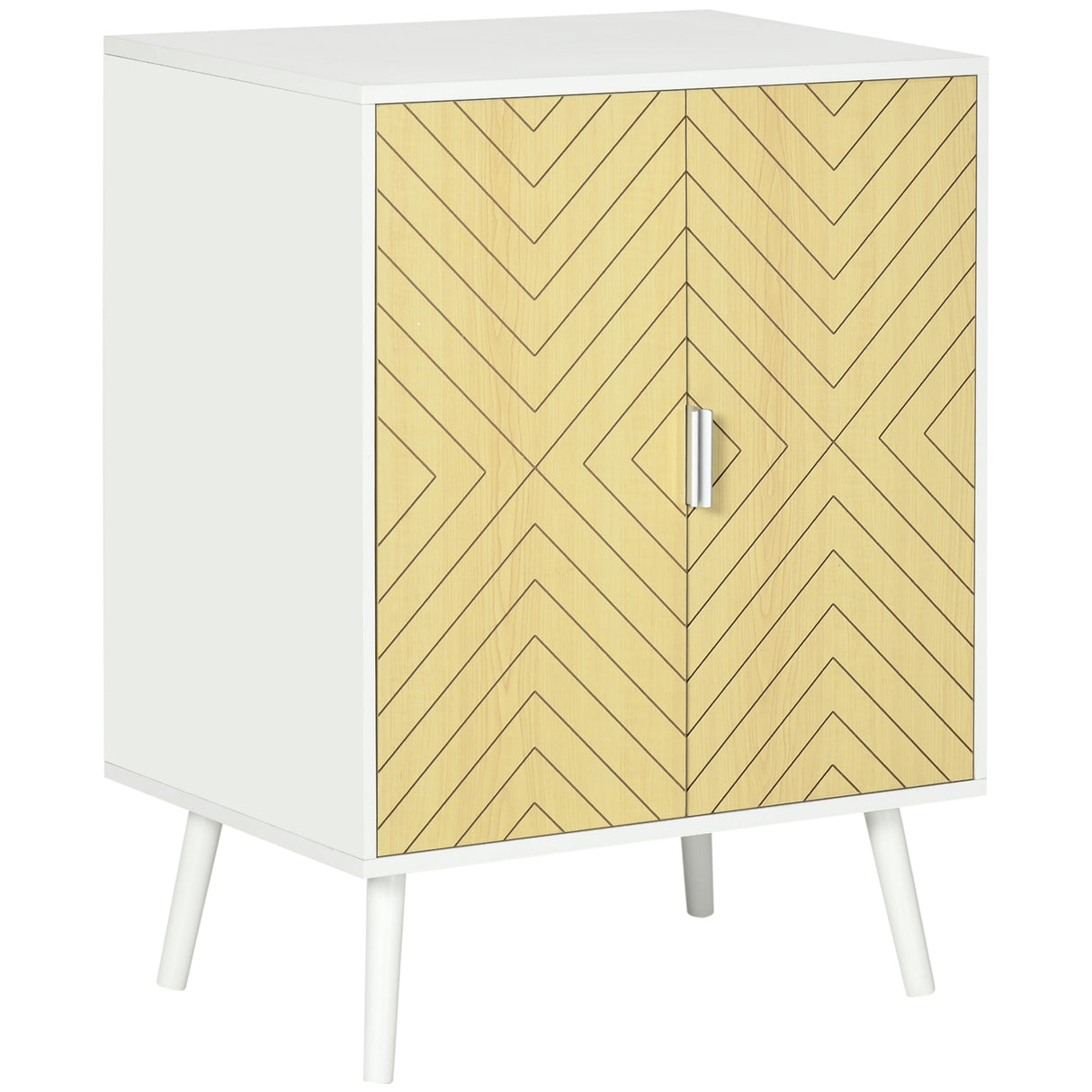 easycomfort easycomfort credenza moderna in legno mobiletto multiuso con ripiani per soggiorno camera o ingresso con 2 antine e mensola regolabile 60x40x80cm