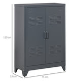 easycomfort easycomfort mobiletto multiuso a 2 ante stile industriale armadietto metallico per casa e garage grigio