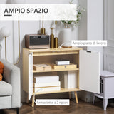 easycomfort easycomfort mobile multiuso moderno in truciolato e legno di pino con ripiano interno regolabile su 3 livelli 77x35x77 5 cm