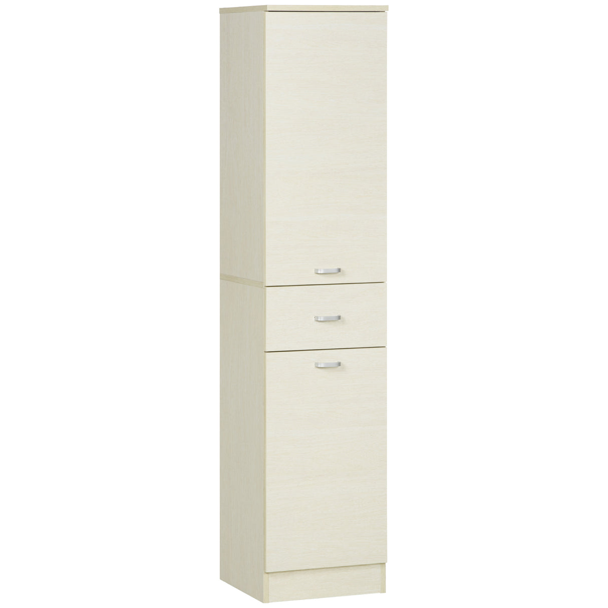 easycomfort easycomfort mobile bagno in legno con cassetto 2 armadietti e ripiani regolabili 34x34x150 cm color legno