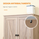 easycomfort easycomfort mobile cucina a 4 ante con mensole regolabili e base rialzata in legno 80x40x182cm