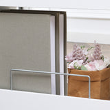 easycomfort easycomfort carrello salvaspazio multiuso in legno mdf e ruote 42 5x20 3x66 7cm bianco