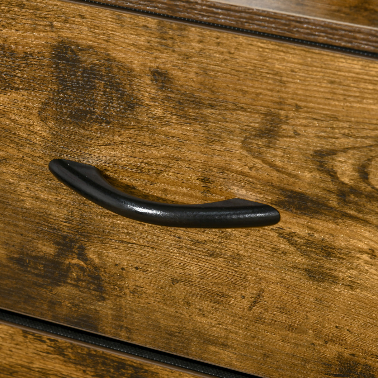 easycomfort easycomfort cassettiera in stile industriale con 4 cassetti in tessuto pieghevole e 2 ripiani aperti 84x30x71 5 cm marrone