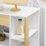 easycomfort easycomfort carrello da cucina in truciolato con 4 ripiani aperti un cassetto e un armadietto a 2 ante 80x39x85 5 cm
