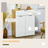 easycomfort easycomfort mobile per soggiorno con armadietto e cassetto ripiani regolabili su 3 livelli 70x35x92cm bianco