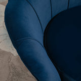easycomfort easycomfort poltrona vintage di design in velluto blu poltroncina da camera con schienale alto 76x67x74cm