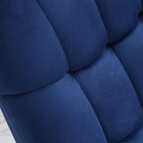 easycomfort easycomfort poltrona moderna e imbottita poltroncina da camera con seduta extra large in tessuto blu 71x85x84cm