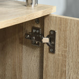 easycomfort easycomfort mobile tv moderno con 2 ripiani fori passacavi e 2 armadietti in mdf 105x40x55cm rovere