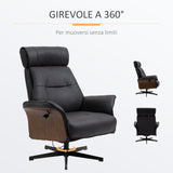 easycomfort easycomfort poltrona reclinabile con poggiatesta regolabile e seduta imbottita in acciaio e legno 84x83x103 cm