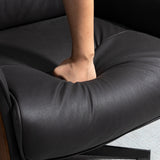 easycomfort easycomfort poltrona reclinabile con poggiatesta regolabile e seduta imbottita in acciaio e legno 84x83x103 cm