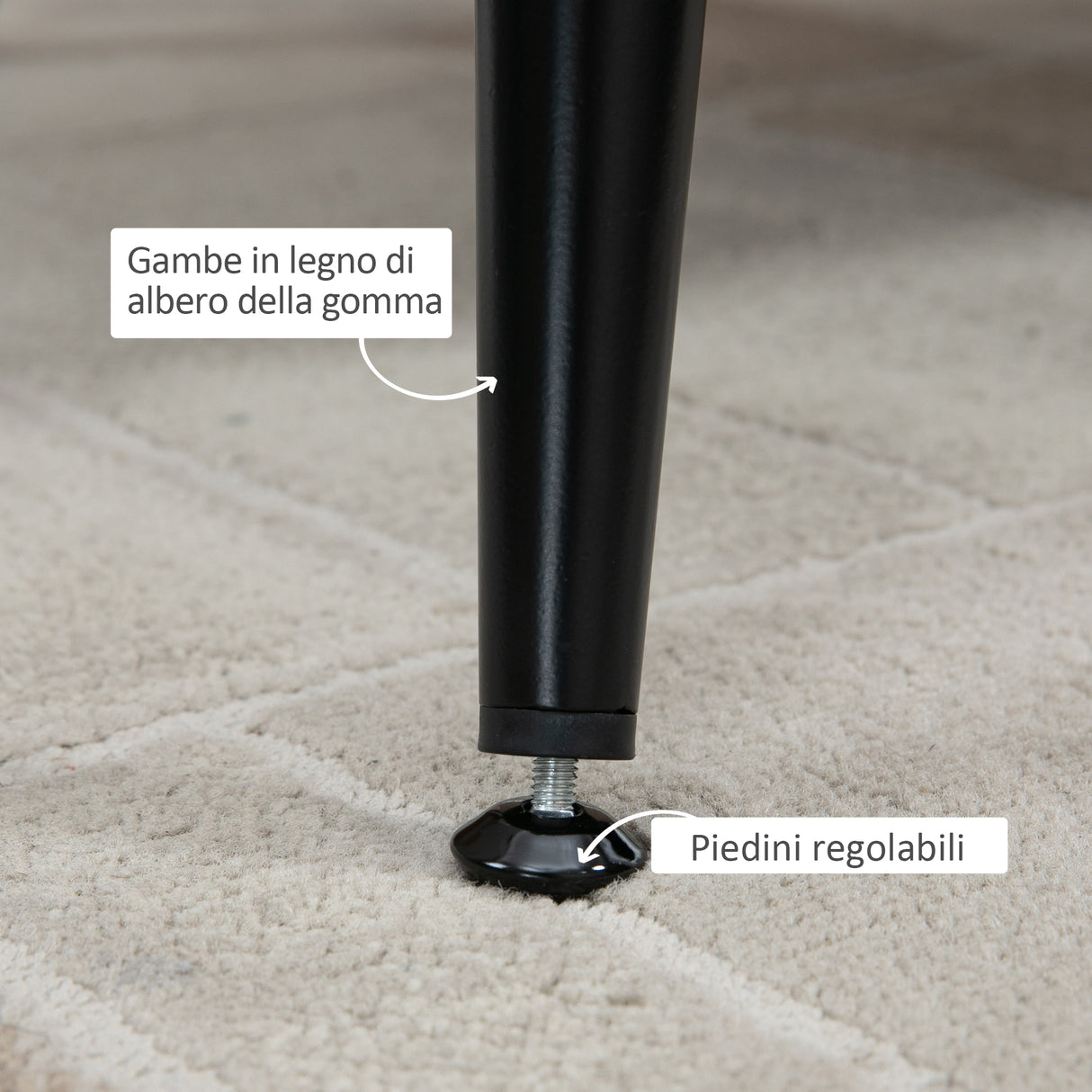 easycomfort easycomfort divano 2 posti in velluto con gambe in metallo e schienale a conchiglia 132x66x80cm verde