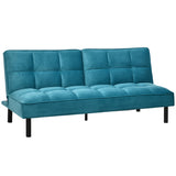 easycomfort easycomfort divano letto 3 posti con schienale reclinabile in velluto verde legno e acciaio