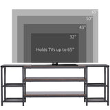 easycomfort easycomfort mobile tv moderno per tv fino a 60 con 6 ripiani aperti in acciaio e truciolato 140x40x50 cm marrone e nero