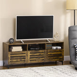 easycomfort easycomfort mobile tv 65 max con 3 cassetti 2 armadietti e foro passacavi in truciolato 140 4x36x55 cm marrone