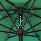 easycomfort easycomfort ombrellone da giardino con manovella e testa inclinabile 300x245cm verde