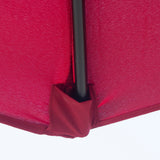 easycomfort easycomfort ombrellone da giardino con manovella e testa inclinabile 300x245cm rosso scuro