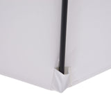 easycomfort easycomfort ombrellone da giardino 300cm con manovella e inclinabile con palo smontabile metallo e poliestere bianco