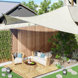 easycomfort easycomfort vela ombreggiante rettangolare tenda da sole in poliestere 3x4m bianco crema