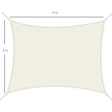 easycomfort easycomfort vela ombreggiante rettangolare tenda da sole in poliestere 3x4m bianco crema
